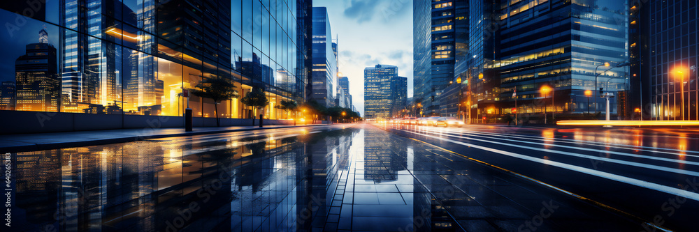 Fast paced and ever changing landscape of a dynamic business environment. The energy and vibrancy of a bustling corporate environment. Abstract business background.